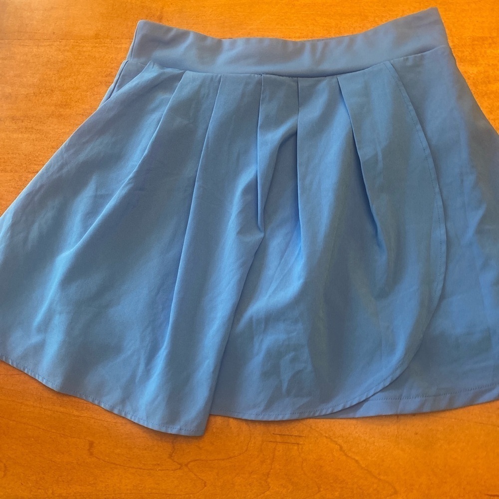 J. Crew Blue Pleated Mini Skort athletic wear
